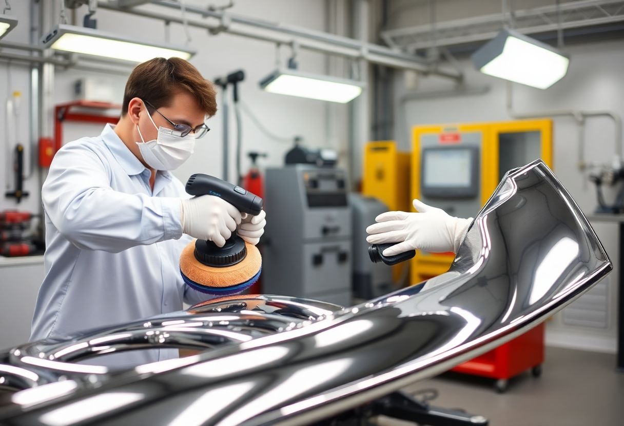 Final inspection and polishing of chrome plated parts